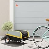 csderty Sporting Goods item-Bike Trailer Black and Yellow 30 kg Iron