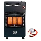 Portable Gas Heater Indoor Mobile Foldable 4.2kW Regulator Set