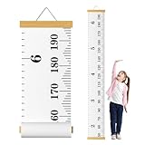 Debbery Height Chart for Kids, Kids Height Wall Chart, Removable Wall Decor for Kids Canvas Ruler, Portable Baby Growth Charts, for Accurate Measuring Height