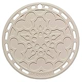 Le Creuset French Trivet, Silicone, Heat resistant to 250°C, 20 cm, Meringue, 42401207160000