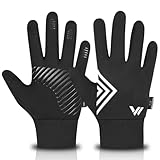 WESTWOOD FOX Winter Warm Kids Gloves, Children thermal touchscreen gloves, Anti-Slip, Sports, Cycling, Running, Riding, Outdoor Gloves for Boys Girls 4-12 Years old (BLACK, S)