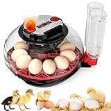 Egg Incubators for Hatching Eggs, Incubator for 12 Eggs with Automatic Turning & Auto Water Filling, Temperature & Humidity Control, Egg Incubator for Chicken, Quails, Ducks, Goose, Pigeon, Parrot
