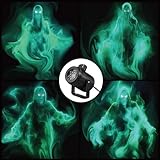 VIHOSE Halloween Rotating LED Ghost Projector 4 in 1 Projector Waterproof Digital Holiday Projector with Yard Stake for Outdoor Indoor Party Patio Garden Home House Decoration Landscape