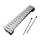 summina 15-Note Xylophone Glockenspiel Wooden Base Aluminum Bars with Mallets Percussion Musical Instrument Gift with Carrying Bag