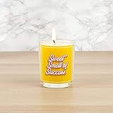 Gift Republic GR452007 Sweet Smell of Success Slogan Candle, Yellow, Small