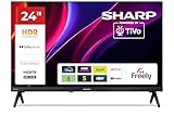 Sharp 24-inch HD Frameless LED Smart TV – TiVo OS, TiVo+ Free Channels, AV1, HDR10/HLG, DVB-T/T2/C/S2 Tuners – 24HE2345K (HE Series)