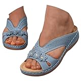 Cushion Walk Sandals for Women, Sandals Wide Fit Walking with Memory Foam Slip on Leather Fish Mouth Diabetic Slippers Open Toe Cushion Shoes Orthopedic Plantar Fasciitis Breathable
