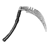 Ultra Sickle Halloween Plastic Scythe Prop Toy Scythe for Kids Syth Halloween Costume Accessory Fancy Dress Party Weapon Lightweight Safe Mens Womens Boys Girls Cosplay Reaper Scythe Prop Weapons