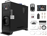 XYJBHB All-in-One Diesel Air Heater | 12V 8KW Portable Air Diesel Heaters | Parking Heater Kit | Night Diesel Heating | Quiet with Silencer LCD Remote Control | for Car Trucks Boat RV Home | Black