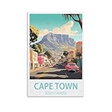 Cape Town South Africa Vintage Travel Poster 08x12inch(20x30cm) Canvas Wall Art Posters for Living Room Decor Paintings for Home Decor