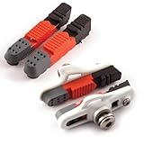 Clarks Elite Rim Brake Pads - Pair of 50mm Triple Contour Brake Pads with Replacement Inserts Compatible with Shimano Road Bikes, Ideal for Wet & Dry