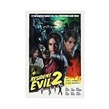 QUXDJZ RESIDENT EVIL 2 REMAKE Game Poster Canvas Poster Bedroom Decor Landscape Office Room Decor Gift 08x12inch(20x30cm)