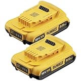 DEWALT Battery Starter Kit DCB183D2-XJ 18 Volt / 2 Pieces 2 Ah Batteries