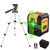 Nikotek Green Laser Level with Tripod, Self-Leveling Bright Green Beam Horizontal and Vertical Cross Line Laser for Home Decoration DIY etc.Carrying Pouch Battery&Tripod Included