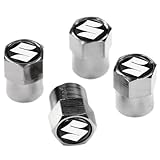 Suzuki Black Metal Chrome Tyre Valve Dust Cap