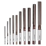 sourcing map Hand Reamers Set H8 Accuracy Alloy Tool Steel 6 Flutes Straight Shank Milling Cutter Tool 10pcs (3mm, 4mm, 5mm, 6mm, 7mm, 8mm, 9mm, 10mm, 11mm, 12mm)