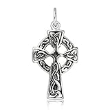 WithLoveSilver Sterling Silver 925 Celtic Iona Ancient Cross in Scotland Pendant