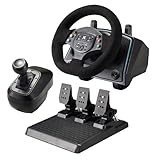 DOYO PC Steering Wheel and Pedal and Shifter, 1080 Degree Gaming Steering Wheel with Paddle Shifters, Hall-effect Pedal, Racing Steering Wheel for PS4/Xbox One/PC/PS3/Xbox Series X&S/Xbox 360/Switch