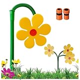 DEJIN Crazy Daisy Water Play Sprinkler for Garden Fun, 360° Rotating Flower Sprinkler Perfect for Lawn & Outdoor Irrigation, Dancing Daisy Sprinkler with 1/2'' & 3/4'' Adapter