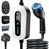 EzGoGo EV Charger Cable Type 2 to 3 Pin Plug 26.25Ft/8M Electric Car Charger 3kW, [6/8/10/13A] Type 2 Charging Cable 3 Pin IP65 Advanced Protection Suitable for EVs & PHEVs