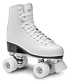Roces RC2 Classic Roller Skating Roller Skate Artistic, Unisex, RC2 Classicroller, White, 8 UK (42 EU)