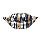Lesser & Pavey Lips Gold, Blk & Silver Large Figurine For Home & Office | Home Decor Ornaments Gift For Women & Men | Beautiful Figurine For Indoor & Outdoor | Living Room Decor Ornaments