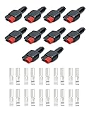 QWORK® 30A Battery Terminal Connector, Quick Connect Disconnect Modular Power Connector - 10 Pairs