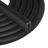 Storystore Rubber Edge Trim, Self-Adhesive Rubber Edging Trim U Channel Edge Trim EPDM Edge Guard Protector for Sheet Metal, Panels, Car Doors, Steel Plates, Table Corners, Fit 1.5mm, Length 3m