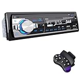 RDS Car Stereo Radio Bluetooth 5.0, CENXINY Car Radio Bluetooth Hands-Free Calling, 4x65W 1 Din Car Stereo with Clock/Remote Control MP3 Player Supports 2 USB/AUX in/TF/SD/iOS Android