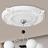 Ceiling Rose, 30.48cm, Split Medallion Ceiling Light Cover, Decorative Chandelier Medallion, for Indoor Study Bedroom Library Restaurant School