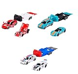 Majorette - PORSCHE RACE TRAILER SET (3 Vehicles) - 2 Toy Cars & 1 Trailer (3 Variants, Random Selection), Toy for Children from 3 Years