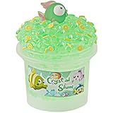 Green Fishbowl Bead Slime - Stretchy, Non-Sticky, Crunchy Party Favors for Girls and Boys Ages 8-12 - Sensory Toys, Holiday Birthday Hallowmas Gift for Kids