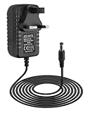 teasteam 12V 2A Power Supply UK 6.6FT Cord 100-240V AC to DC 12V Adapter 50/60hz Adapter Transformer with 5.5mm x 2.5mm Jack for Led Strips Lights Audio/Video LCD Wireless Router Security CCTV Camera