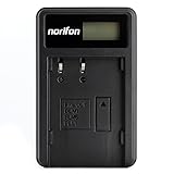 Norifon BLM-1 LCD USB Charger for Olympus C-5060 Wide Zoom, C-7070 Wide Zoom, C-8080 Wide Zoom, E-1, E-3, E-30, E-5, E-520, EVOLT E-300, EVOLT E-330, EVOLT E-500, EVOLT E-510 Camera and More