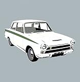 Retro Motor Company Ford MK1 Lotus Cortina Greeting Card