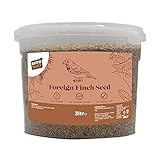 Extra Select Foreign Finch Seed Mix: Three-Seed Mix for Tropical Finches, Compoud Small Bird Food - 3 Litre Bucket