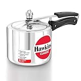 Hawkins Classic 3 Litre Pressure Cooker, Tall Design Cooker, Best Cooker, Silver (CL3T)