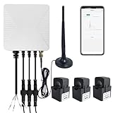 OWON 1 or 3 Phase Tuya Wi-Fi Bi-Directional Energy Monitor,Smart Home Power Monitor with 3 * 120A Clamp, Track Electricity in Real Time, Solar/Net Metering