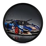 Rally Car Round Wall Clock Non-Ticking Battery Operated For Home Office School 25.4cm