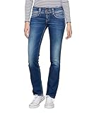 Pepe Jeans Gen Women's Jeans Regular Fit Mid Waist Royal Dark, Blue (Denim-d45), 28W / 34L