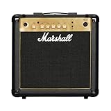 Marshall MG15G Guitar Combo Amplifer, Practice Amp Suitable for Electric Guitar - Black and Gold