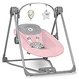 Lionelo Otto Baby Rocker for Newborns & Infants up to 9kg with Nature Sounds, Timer, 5-Speed Electric Swing, Adjustable Toy Bar, Soft Cushion, 5-Point Harness, Compact Fold