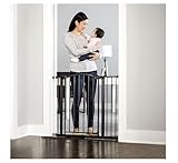 Regalo Easy Step Arched Décor Walk Thru Baby Gate, Includes 4-Inch Extension to Fit Multiple Openings, 4 Pack Pressure Mount Kit and 4 Pack Wall Mount Kit, Black