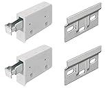 Hanging Bracket + Wall Hanger Plate 63mm Kitchen Cabinet Cupboard Wall Mounting & Overhead Wall Hanging 150kg Load Capacity x2