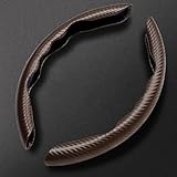 Car Steering Wheel Cover Compatible With Vauxhall Signum Tigra Vectra Viva VX220 VXR8 Zafira PU Leather Waterproof Segmented Steering Wheel Protector Comfortable Skin-friendly(Brown,VX220)