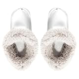 Warm Insoles, Fur Lined Insoles for Women Plush Inserts Clogs for Shoes Soft Removable Winter Thermal Slippers for Outdoor Indoor(Size M, White)