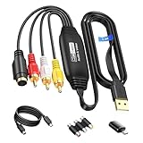 avedio links VHS to Digital Converter, USB 2.0 Video Capture Card Device for Analog to Digital 1080P, RCA AV Composite to USB Adapter to Convert VHS VCR Tapes DVD to Digital on Windows Mac OS