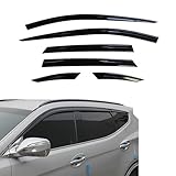 AUTO CLOVER Wind Deflectors Set for Hyundai Santa Fe 2013-2018 (6 pieces)