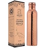 ANCIENTIMPEX Pure Copper Hammered Water Bottle 1000ml | Leak-Proof Seamless Copper Bottle for Ayurvedic Health Benefits, Detox & Daily Hydration | Eco-Friendly BPA-Free Drinking Bottle