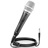 Adamantite Dynamic Musical instrument Microphone for Singing with 3.5M/11.40 ft XLR Cable, Handheld Mic for Karaoke Singing, Speech, Wedding, Stage and Outdoor Activity